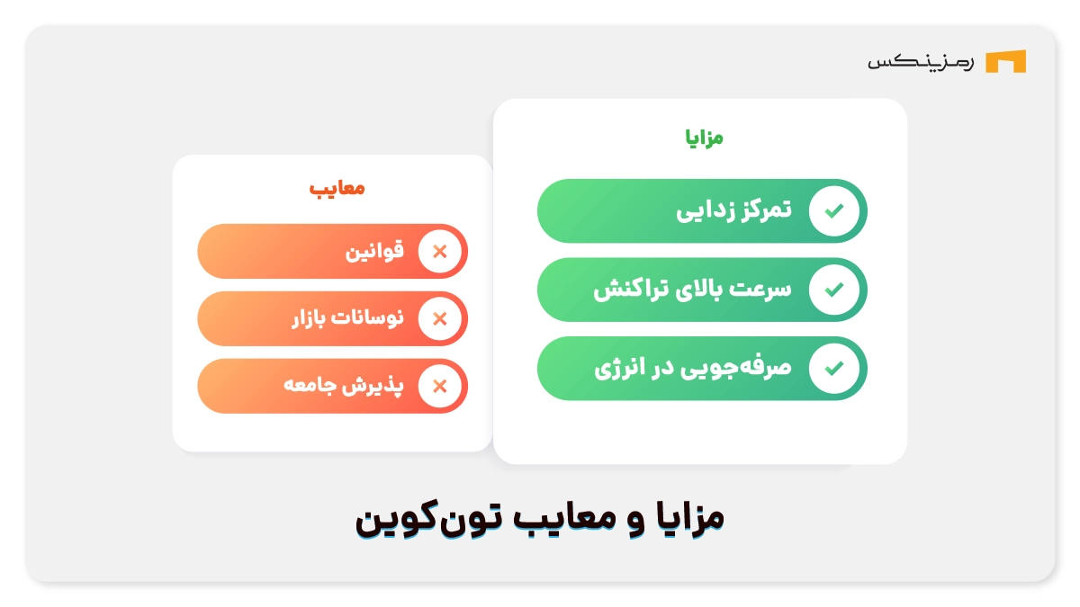 مزایا و معایب تون کوین