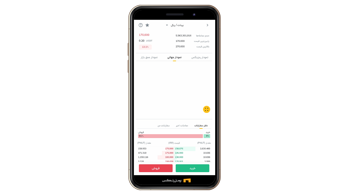 نمودار پینات در رمزینکس