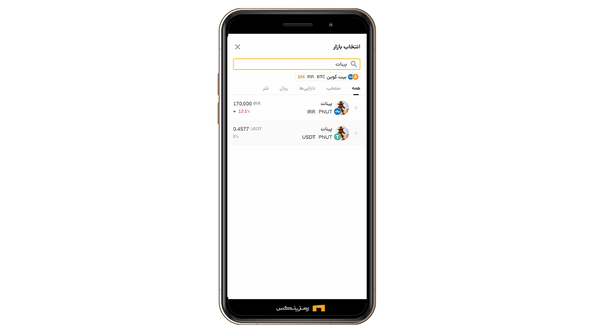 بازار پینات در رمزینکس